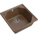 GRANFEST Мойка композит UNIQUE, GF-U-500, 1-чаша 500*500, терракот