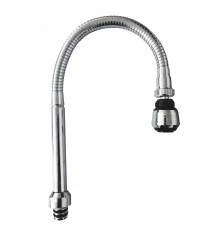 Излив гибкий, нерж. сталь, комплект с 2Р аэратором., СЛАВЕН, 071