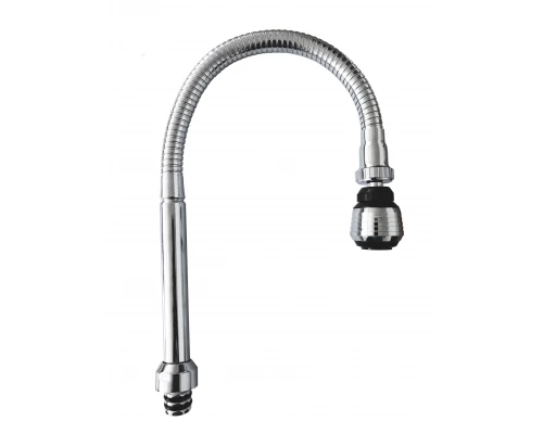 Излив гибкий, нерж. сталь, комплект с 2Р аэратором., СЛАВЕН, 071