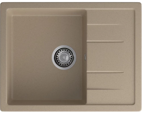 GRANFEST Мойка композит QUADRO GF-Q--650L чаша с крылом  650*500мм  песок  арт.GF-