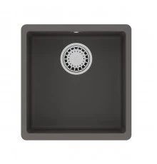 Кухонная мойка Lemark SINARA 400-U подстольного монтажа из кварцгранита, Серый шёлк