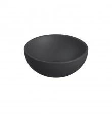 Раковина Mascon накладная, Ø 45 см, без отверстия под смеситель, круглая, антрацит матовый, BERGES