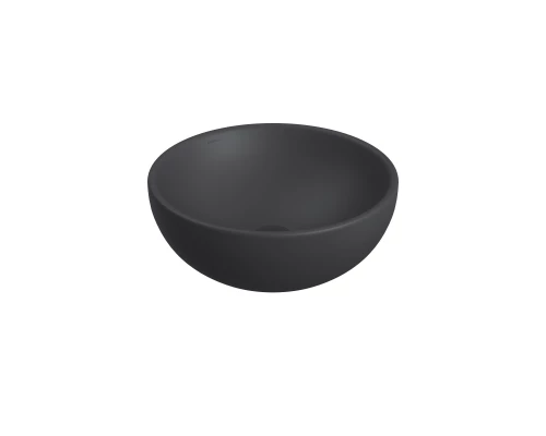 Раковина Mascon накладная, Ø 45 см, без отверстия под смеситель, круглая, антрацит матовый, BERGES
