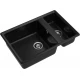 GRANFEST Мойка композит LEVEL, GF-LV-760K, 1.5-чаши 760*500, черный