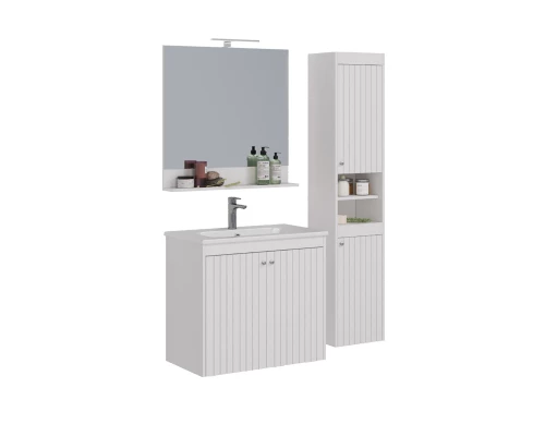 Тумба Lemark ROMANCE 80 см под 1 раковину, подвесная/напольная, 2-х дверная, цвет корпуса, фасада: Б