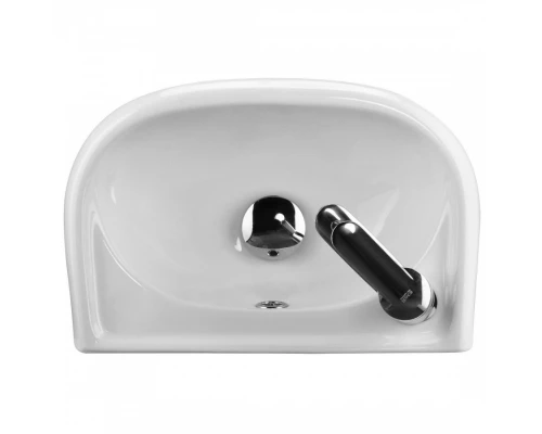 БРИЗ Умывальник мини 40*27(Л), хром.кольцо, с крепл. САНТЕК