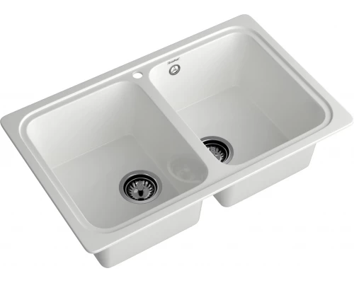 GRANFEST Мойка композит STANDART GF-S--780K  2 чаши 780*510 мм  иней арт.GF-