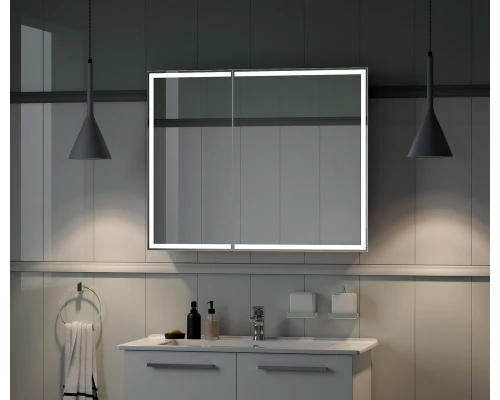 Зеркало-шкаф Allure Led 1000х800 с датчиком движения, розеткой