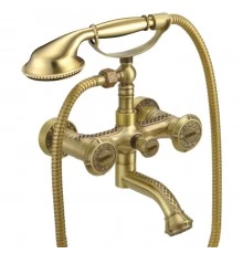 Jasmine Смеситель для ванны, пов.излив 152мм держ.на теле лейка, р/ДВ, бронза, LM, LM6614B