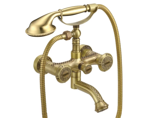 Jasmine Смеситель для ванны, пов.излив 152мм держ.на теле лейка, р/ДВ, бронза, LM, LM6614B