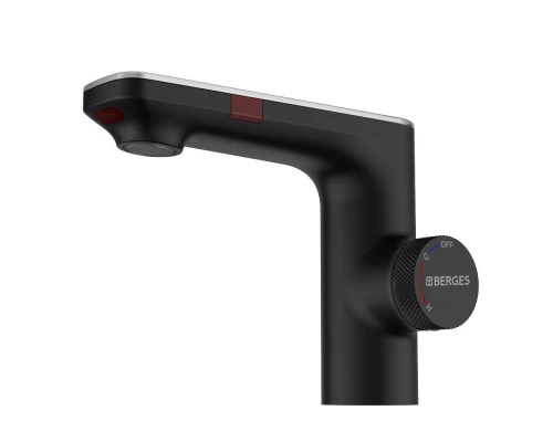 Смеситель для раковины MORANS сенсорный, черный матовый, BERGES