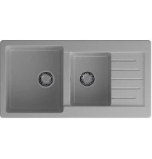 GRANFEST Мойка композит PRACTIK GF-P--980KL  2 чаши с  крылом 980*510 мм  серый  арт.GF-