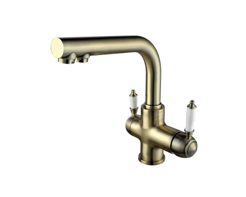 Villa Смеситель для кухни, выс.пов.излив 209мм фильтр.воды, р/ОД, бронза, LM, LM4861B