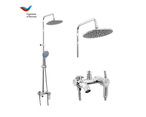 ГОРОД Смеситель для ванны с верхним душем, комплект, СЛАВЕН, Т60