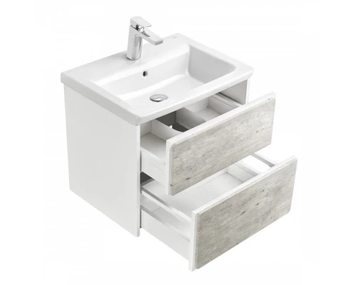 RONDA Тумба под раковину GAP 60, бетон/белый глянец, ROCA