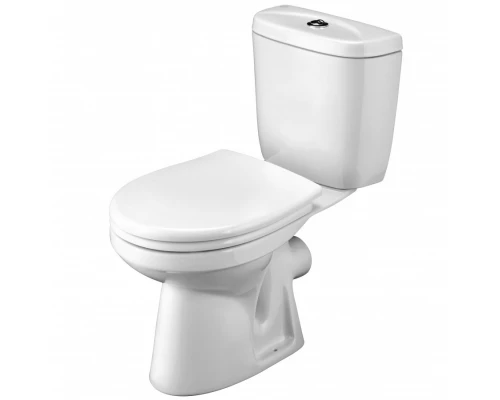 АНИМО Унитаз-компакт, горизонт. выпуск, 2-х реж. арматура, сиденье дюропласт. САНТЕК 