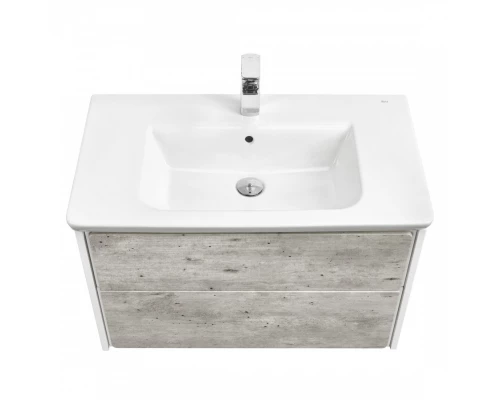 RONDA Тумба под раковину GAP 80, бетон/белый глянец, ROCA