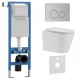 Комплект 3в1 IBERICA BLANCA инсталляция SILENCIO MINI, унитаз BURGOS ALTO белый, кнопка смыва INOX-O хром матовый (IB.001M.BRA.234.8132)