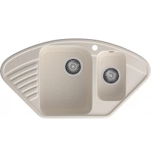 GranFest QUARZ (ECO-14) Мойка угл.1,5 чаш. 930*500 (белый)