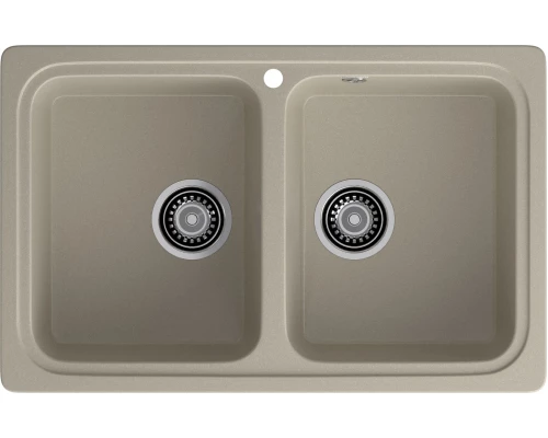 GRANFEST Мойка композит STANDART GF-S--780K  2 чаши 780*510 мм  топаз арт.GF-