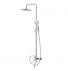 RS45 Смеситель для ванны, корот.пов излив верхн.лейка "Троп.дождь", р/ОД, хром, ROS, RS45-46