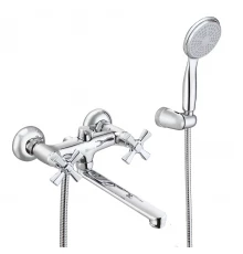 Benefit Смеситель для ванны, плоск.пов.излив 200мм лейка, р/ДВ, хром, LM, LM2513C