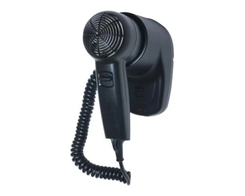 Фен HOTELline настенный чёрный 1200 W, 02055.N, шт