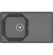 GRANFEST Мойка композит UNIQUE, GF-U-840L, чаш+кр 840*500, графит
