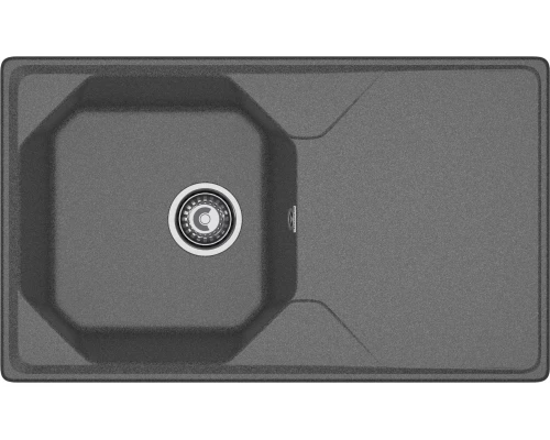 GRANFEST Мойка композит UNIQUE, GF-U-840L, чаш+кр 840*500, графит