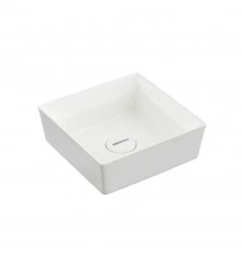 Раковина Mascon накладная, 38х38 см, без отверстия под смеситель, квадратная, белый глянец, BERGES