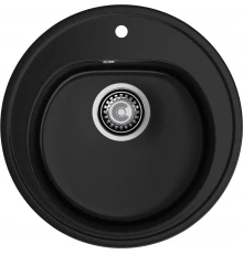 GRANFEST Мойка композит RONDO GF-R--510  D=510мм  черный   арт.GF-