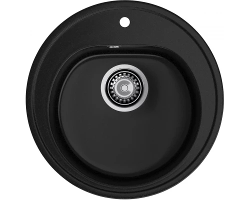 GRANFEST Мойка композит RONDO GF-R--510  D=510мм  черный   арт.GF-