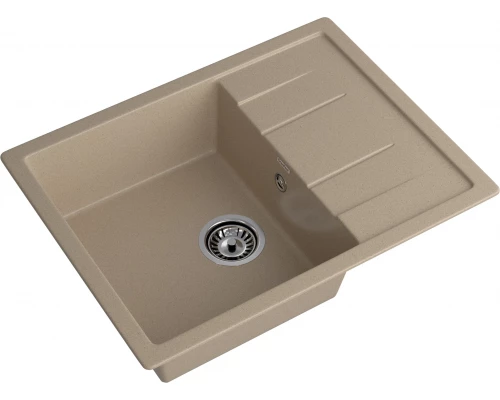 GRANFEST Мойка композит QUADRO GF-Q--650L чаша с крылом  650*500мм  песок  арт.GF-