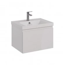 Тумба Lemark VEON MINI 60 см под 1 раковину, подвесная,1 ящик, цвет корпуса, фасада: Белый глянец