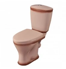 Унитаз-компакт "Версия" наклонный выпуск, с кнопочной арматурой и сиденьем, бежевый  SANTERI