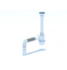 Сифон Ани 1 1/4"* 40с гибкой трубой 40х40, ANI PLAST