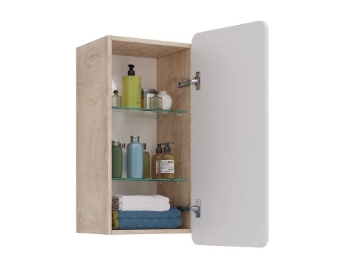 Полупенал Lemark OLIVIA 35 см подвесной, 1 дверный, открывание лев/прав, цвет корпуса: Дуб кантри, ц