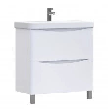 Тумба Glem 80, напольная, 2 ящ., белая (под раковину Glem 80) VIGO