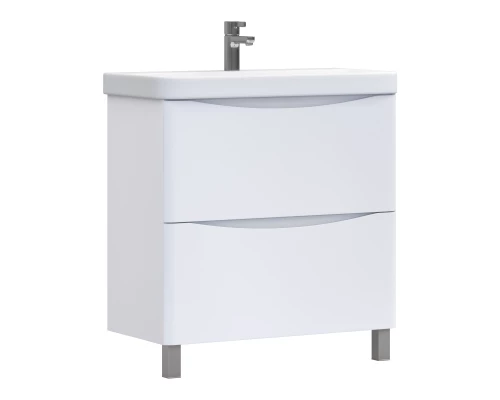 Тумба Glem 80, напольная, 2 ящ., белая (под раковину Glem 80) VIGO