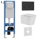 Комплект 3в1 IBERICA BLANCA инсталляция SILENCIO MINI, унитаз TOLEDO ALTO белый, кнопка смыва ESTI-R черный матовый (IB.001M.TLA.234.212)