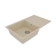 Кухонная мойка Lemark IMANDRA 840 врезная прямоугольная с крылом из кварцгранита, Бежевый
