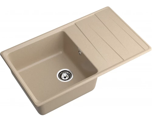 GRANFEST Мойка композит LEVEL, GF-LV-860L, чаш+кр 860*500, песочный