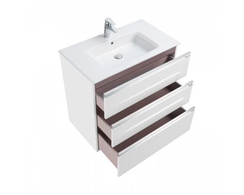 GAP Тумба под раковину GAP 80, белый глянец, 3 ящ., ROCA