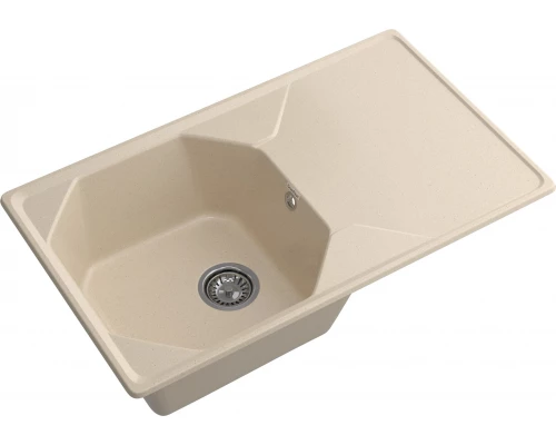 GRANFEST Мойка композит UNIQUE, GF-U-840L, чаш+кр 840*500, кашемир