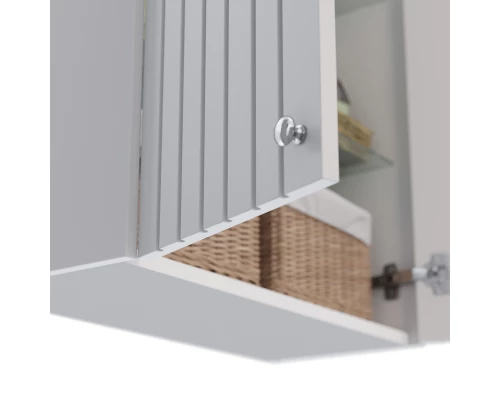 Шкаф Lemark ROMANCE 60 см подвесной, 2-х дверный, цвет корпуса, фасада: Белый глянец