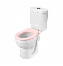 КАСПЕР Унитаз-компакт детский, горизонт. выпуск,1-а режим.арм,сиденье полипроп, пл.кр,розовый,САНТЕК