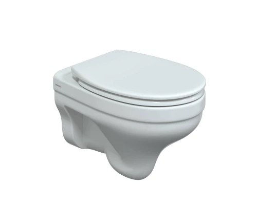 Унитаз подвесной ALBIT S Rimless , сиденье Optim SO, микролифт, быстросъем, белый, BERGES