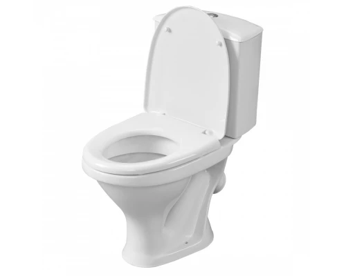 Унитаз-компакт "Вест" косой выпуск, с кнопочной арматурой и сиденьем  SANTERI