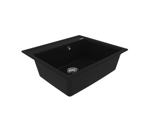 Кухонная мойка Lemark HANKA 570 врезная прямоугольная из кварцгранита, Антрацит 