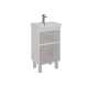 Тумба Lemark COMBI 50 см под 1 раковину, подвесная/напольная, 2 ящика, цвет фасада: Бетон, цвет корп